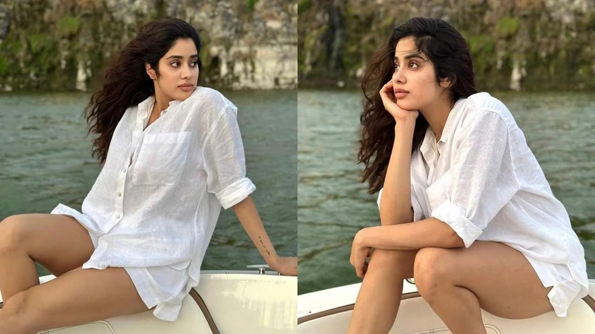 Janhvi Kapoor’s No Makeup Photos In White Oversized Shirt Are Taking The Internet By Storm; Watch