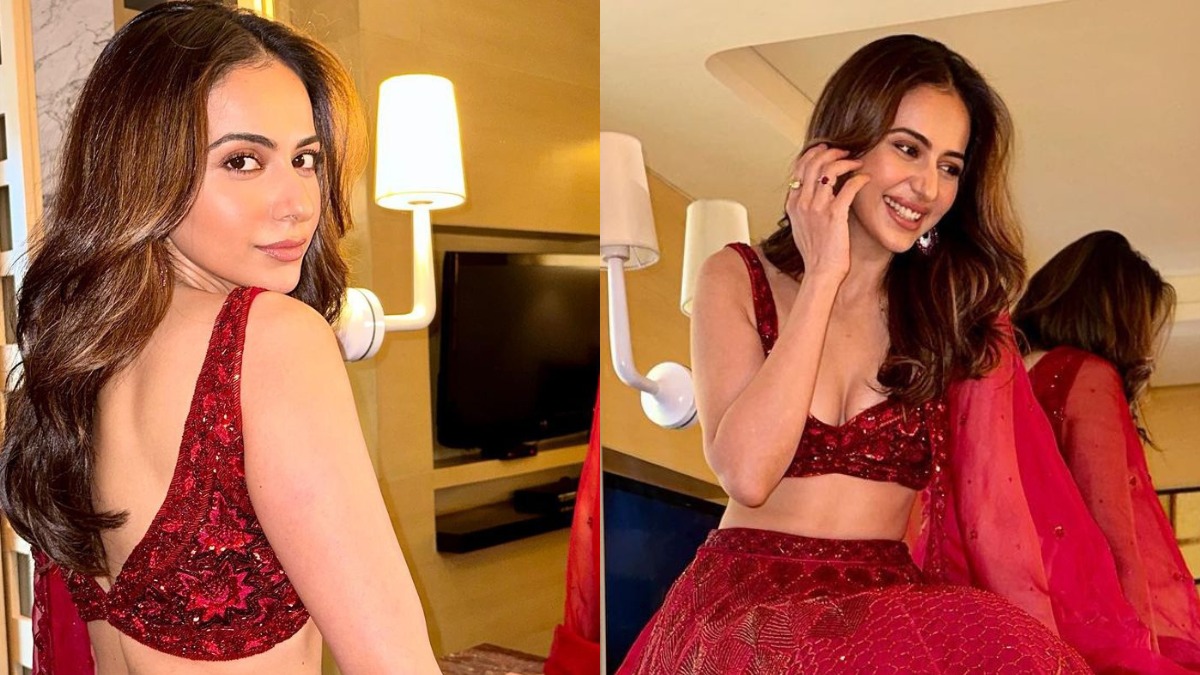 Style Insight: Rakul Preet Singh Is Taking Her Ethnic Look To New Heights Of Glam In A Red Embroidered Lehenga!