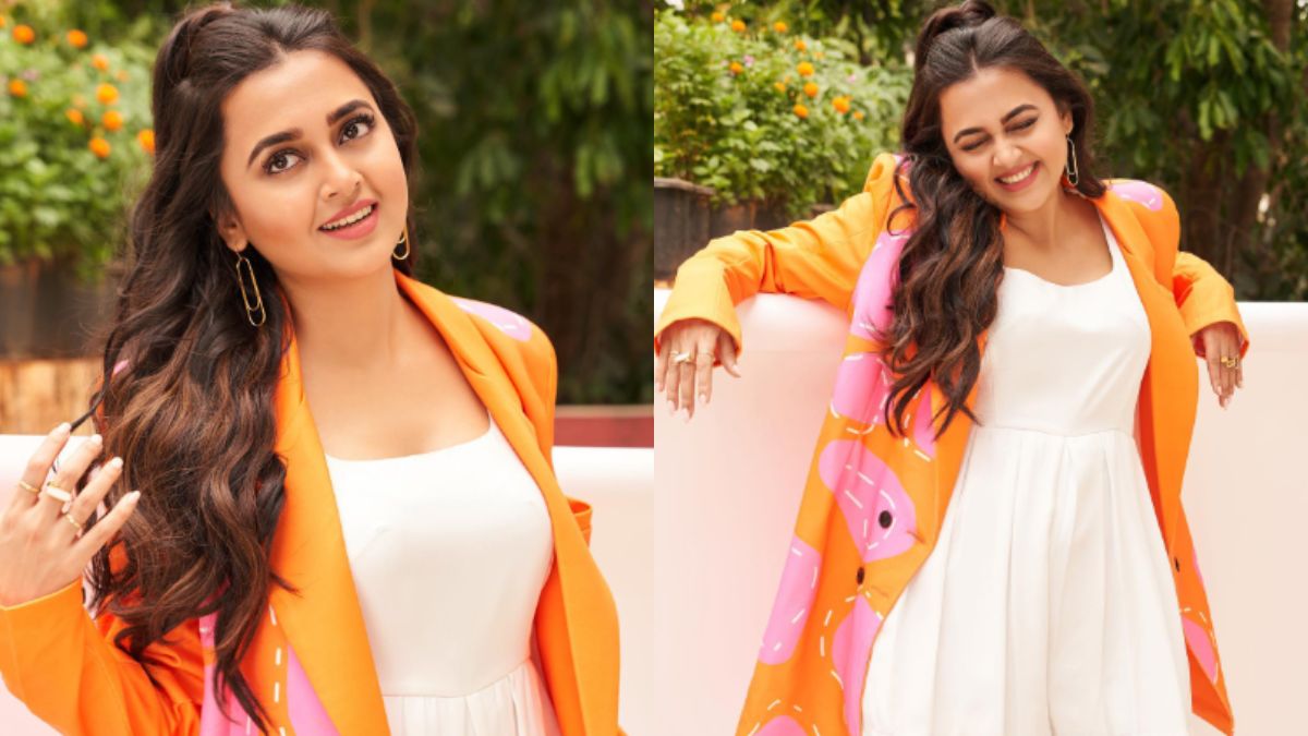 Tejasswi Prakash Dishes Out Major Summer Outfit Goals; Poses In A Quirky Orange Blazer!