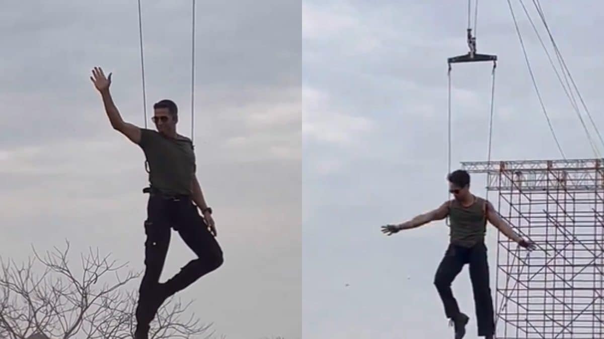 Akshay Kumar and Tiger Shroff Risk Their Lives in Daredevil Ariel Stunts in Lucknow, Videos Go Viral