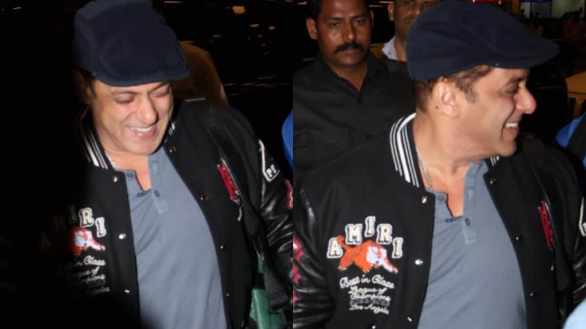 Salman Khan Wears Pants With His Face Painted On It, Flaunts It At Mumbai Airport, Video Goes Viral