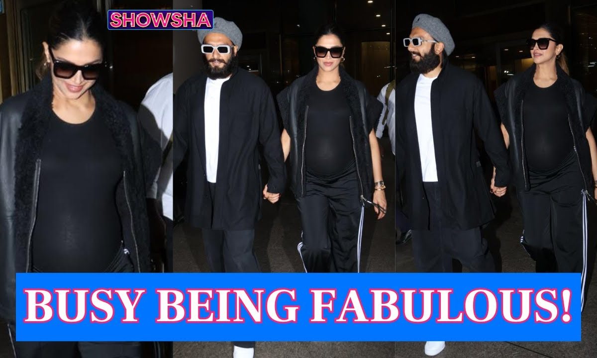 Pregnant Deepika Padukone Seems Engrossed In A Conversation With Ranveer Singh At Airport; WATCH