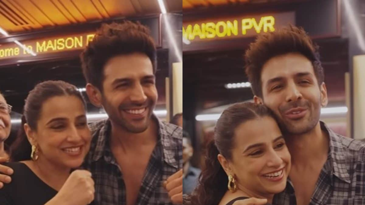 Bhool Bhulaiyaa 3 Actors Kartik Aaryan, Vidya Balan Bond At Chandu Champion Screening, Video Goes Viral