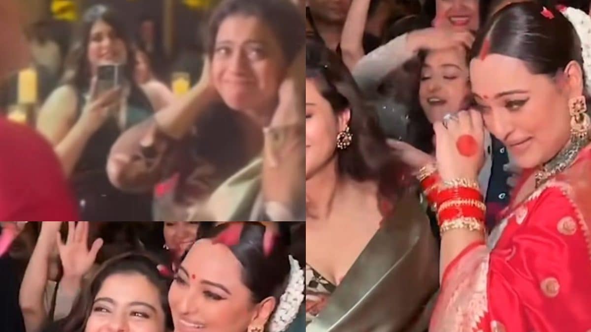 Sonakshi Sinha Gets Emotional As Kajol Hugs Her and Zaheer Iqbal, Dances at Their Reception | Watch