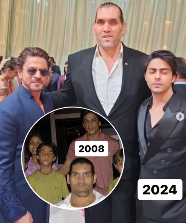 SRK And Aryan With The Great Khali