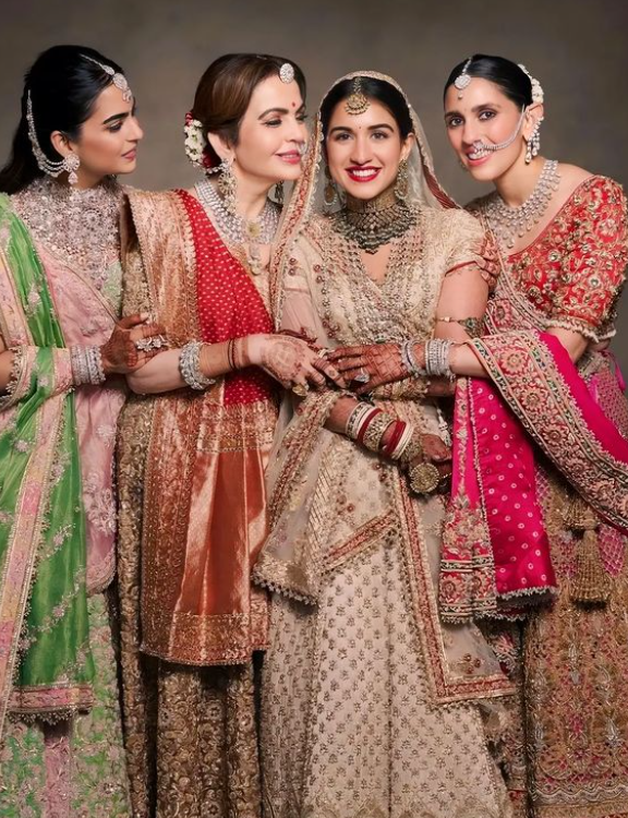 Isha Ambani, Nita Ambani, Radhika Merchant and Shloka Ambani