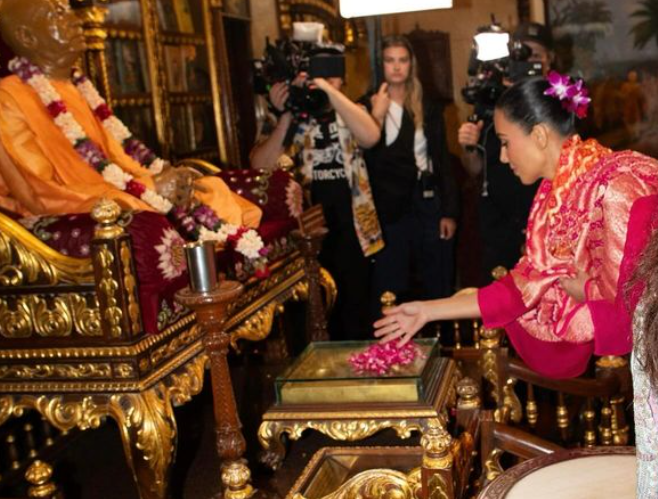 Kim Kardashian at ISKCON temple