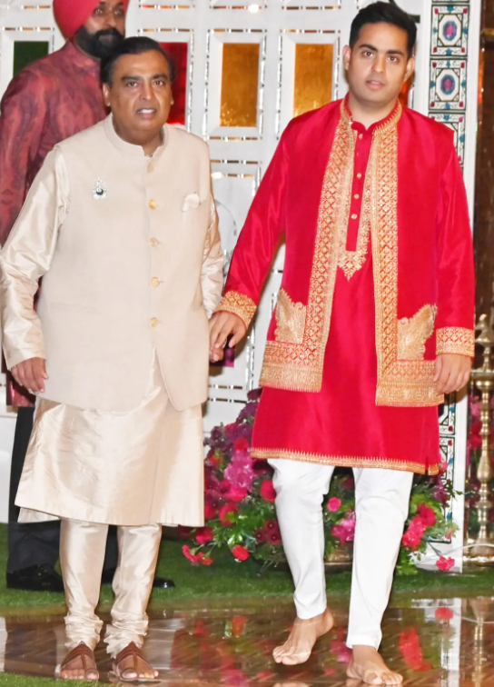 Mukesh Ambani and Akash Ambani