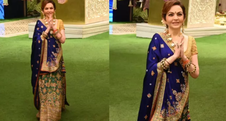 Nita Ambani at Anant Ambani and Radhika Merchant Wedding Mehendi 