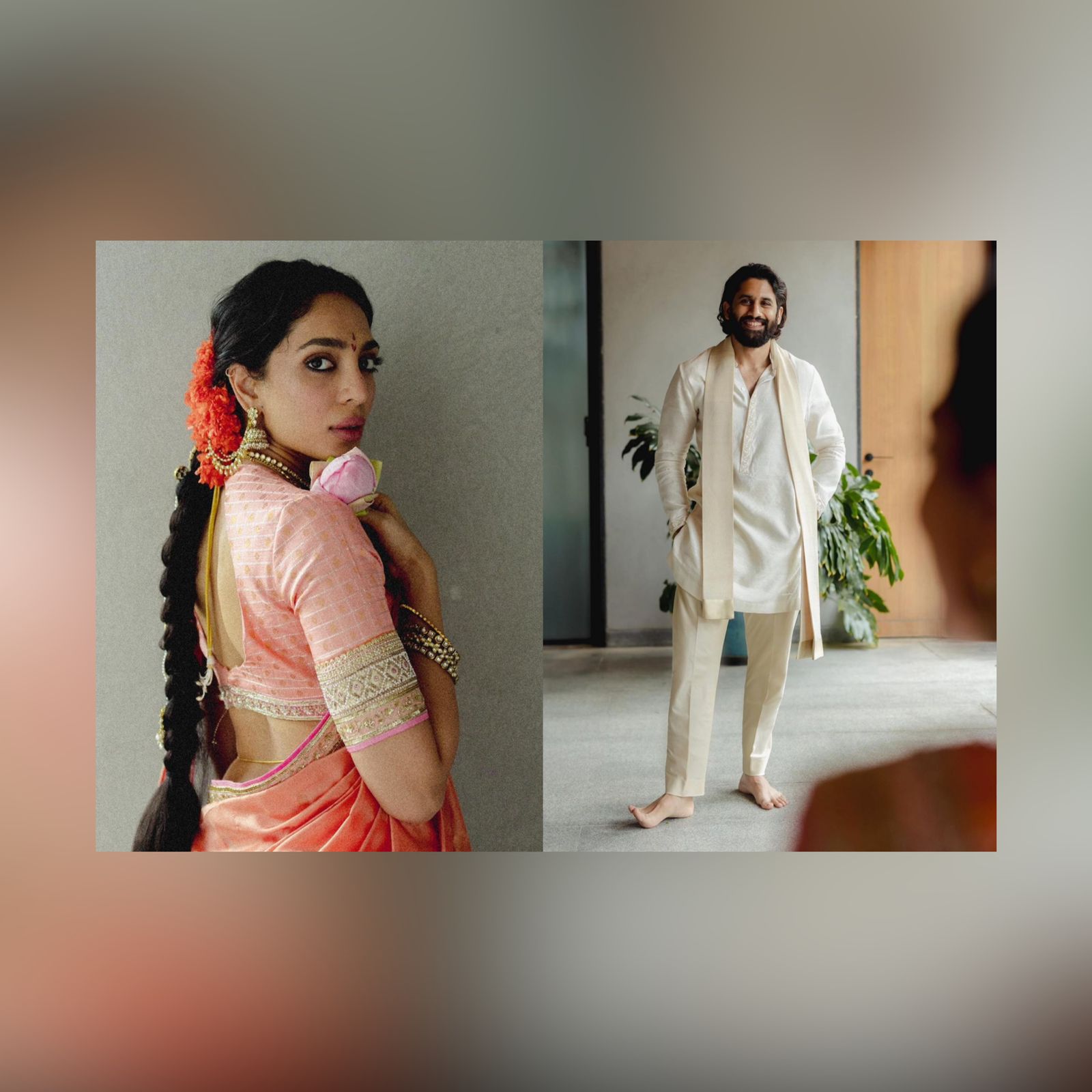 Naga Chaitanya And Sobhita Dhulipala Engagement Outfits