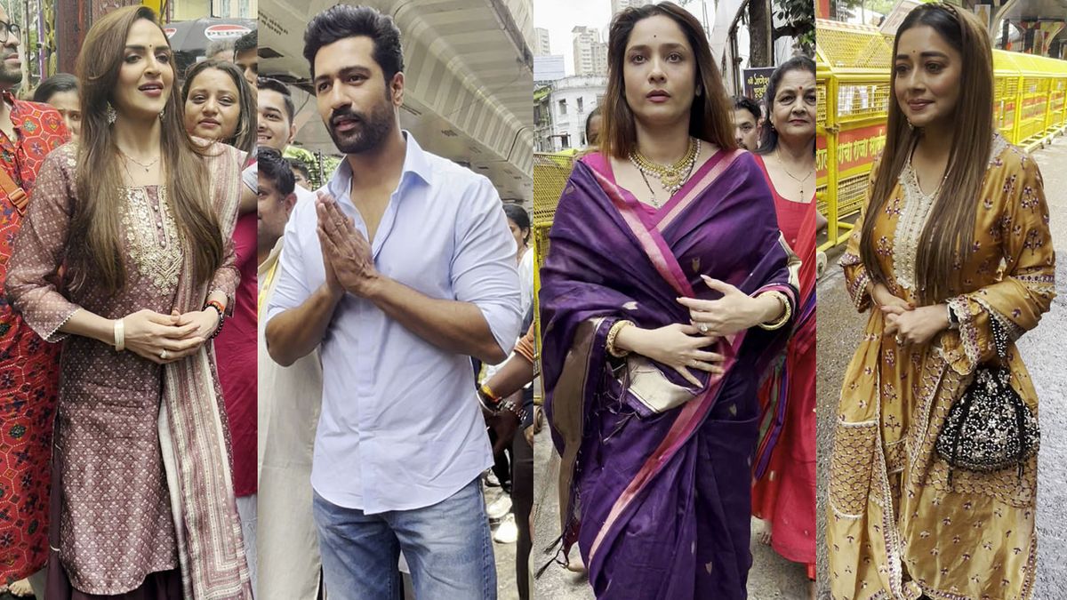 Vicky Kaushal, Ankita Lokhande, Esha Deol At Lalbaugcha Raja 2024