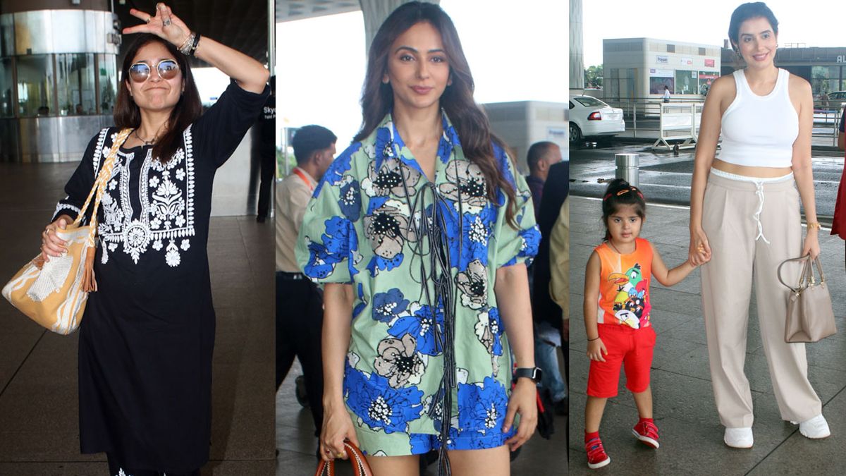 Rakul Preet Singh, Shweta Tripathi and Charu Asopa Spotted At The Airport