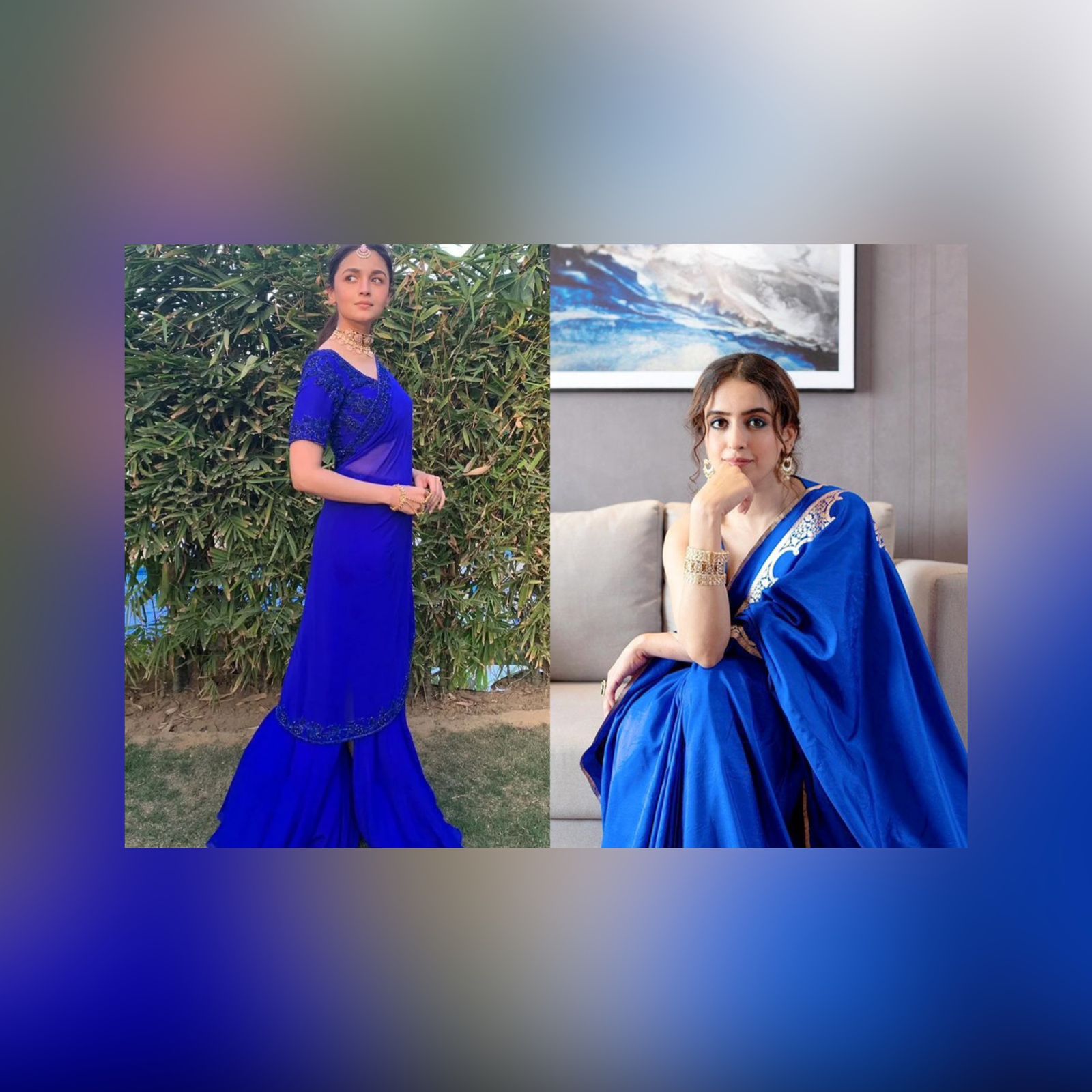 Navratri 2024 Day 7; Bollywood Celebs In Royal Blue Outfits