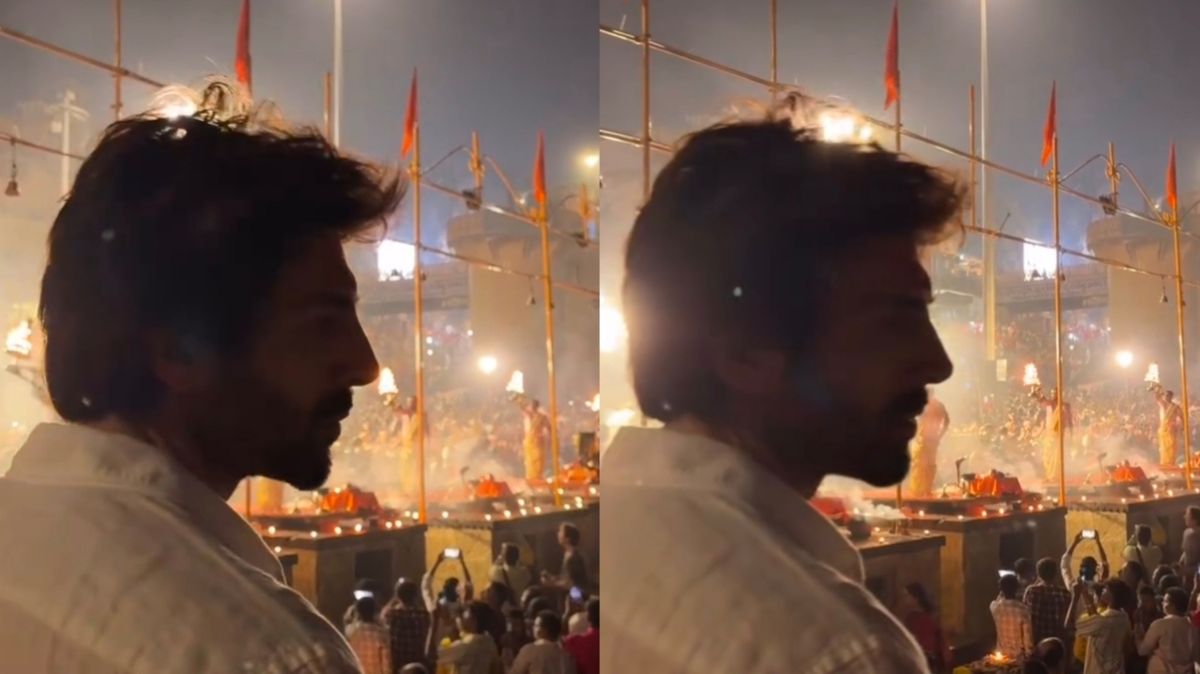 Kartik Aaryan attends Ganga Aarti at Varanasi ghat; Video –