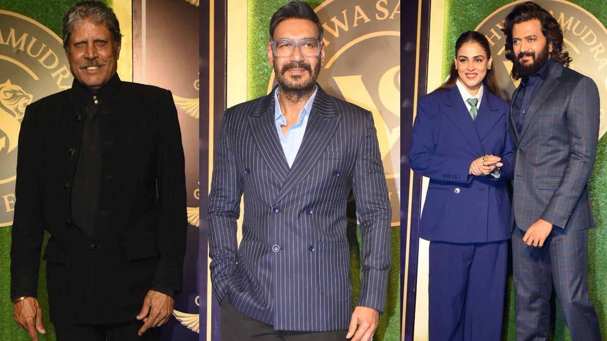 Ajay Devgn, Kapil Dev, Riteish-Genelia At An Championship Event