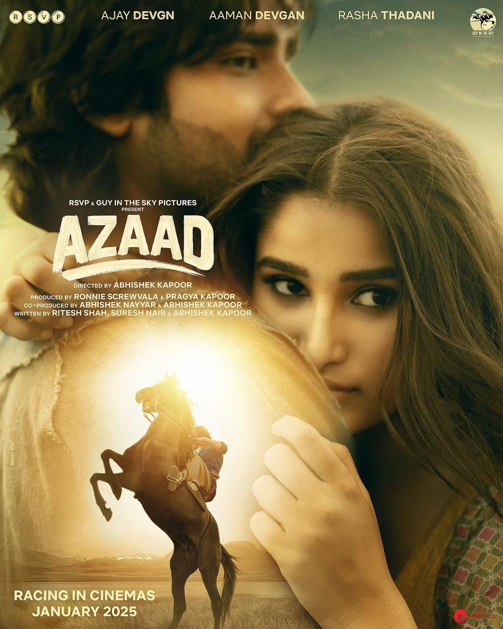 Rasha Thadani shines in debut film Azaad’s poster