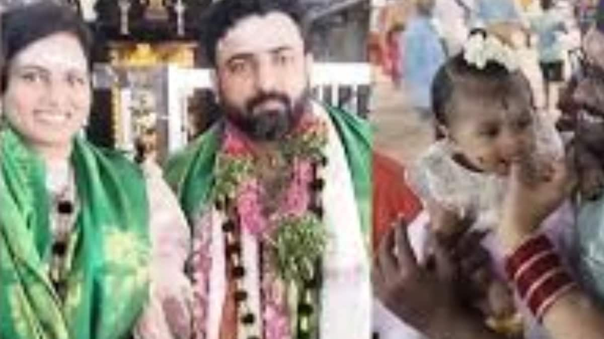 Actress Ramya Pandian Visits Subramaniya Swamy Temple With Husband 