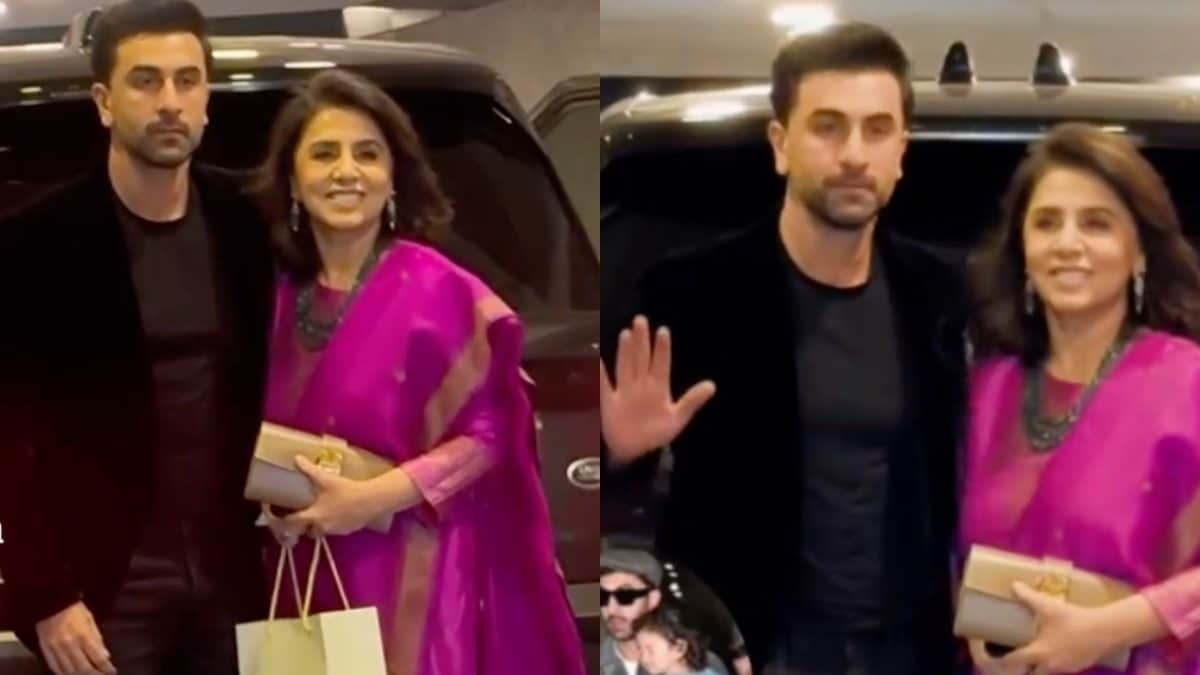 Ranbir Kapoor Joins Mom Neetu At Cousin Aadar Jain’s Roka Ceremony; Alia Bhatt Missing | Watch