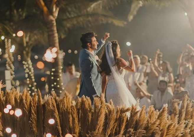 Newlyweds Aadar Jain and Alekha Advani