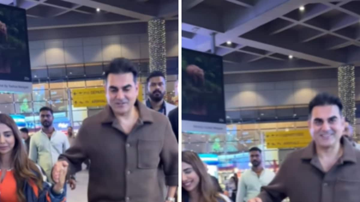 Watch: Arbaaz Khan Does A Slow Motion Walk At Mumbai Airport With Wife Sshura Khan