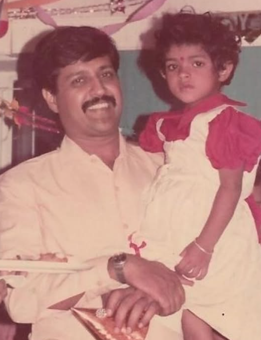 Kid Priyanka Chopra with her Dad